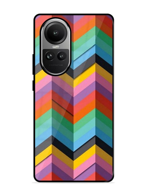 Colorful Zigzag Glossy Soft Edge Case for Oppo Reno 10 (5G) Chachhi