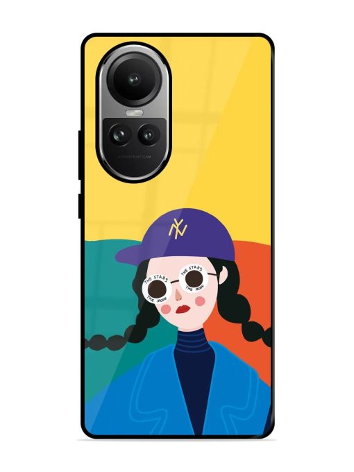 Starry-Eyed Girl Glossy Soft Edge Case for Oppo Reno 10 (5G) Chachhi