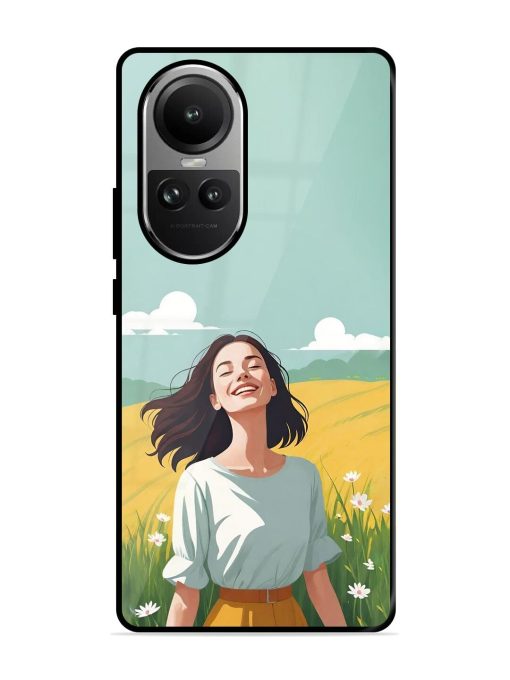 Girl Graffiti Glossy Soft Edge Case for Oppo Reno 10 (5G) Chachhi