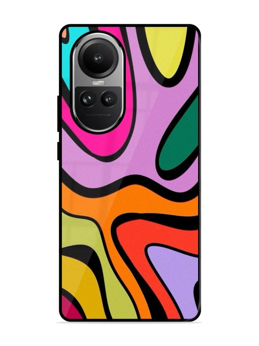 Groovy Swirls Glossy Soft Edge Case for Oppo Reno 10 (5G) Chachhi