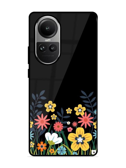 Floral Night Sky Glossy Soft Edge Case for Oppo Reno 10 (5G)