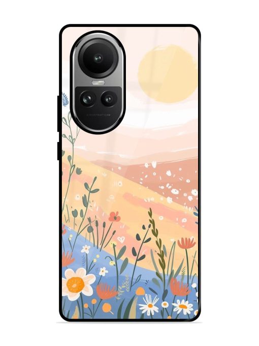 Golden Hour Blooms Glossy Soft Edge Case for Oppo Reno 10 (5G) Chachhi