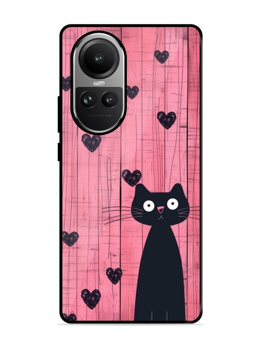 Feline Valentine'S Day Glossy Soft Edge Case for Oppo Reno 10 (5G) Chachhi