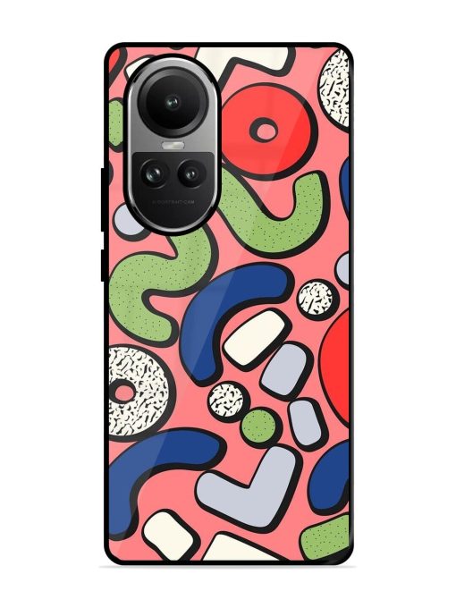 Groovy Geometric Shapes Glossy Soft Edge Case for Oppo Reno 10 (5G) Chachhi