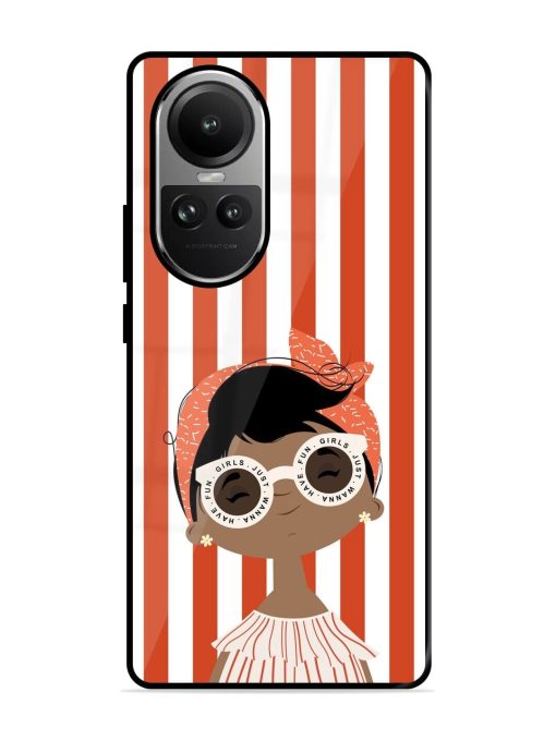 Girls Just Wanna Have Fun Glossy Soft Edge Case for Oppo Reno 10 (5G) Chachhi