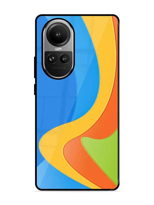 Curvy Color Cascade Glossy Soft Edge Case for Oppo Reno 10 (5G) Chachhi