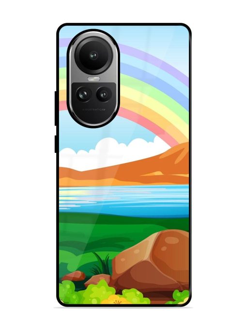 Rainbow Over The Lake Glossy Soft Edge Case for Oppo Reno 10 (5G) Chachhi