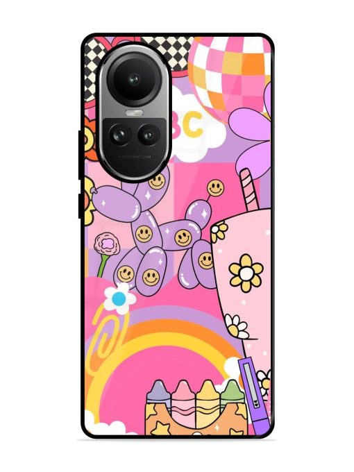 Whimsical Y2K Chaos Glossy Soft Edge Case for Oppo Reno 10 (5G) Chachhi