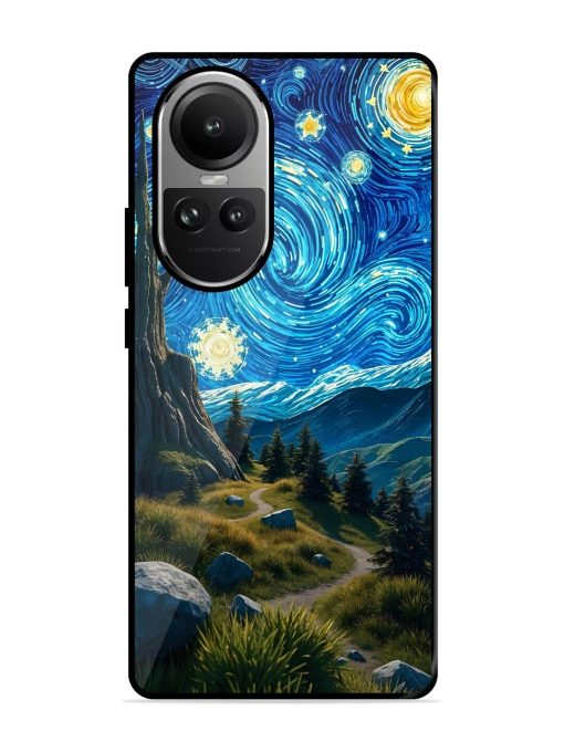 Starry Night In The Shire Glossy Soft Edge Case for Oppo Reno 10 (5G) Chachhi