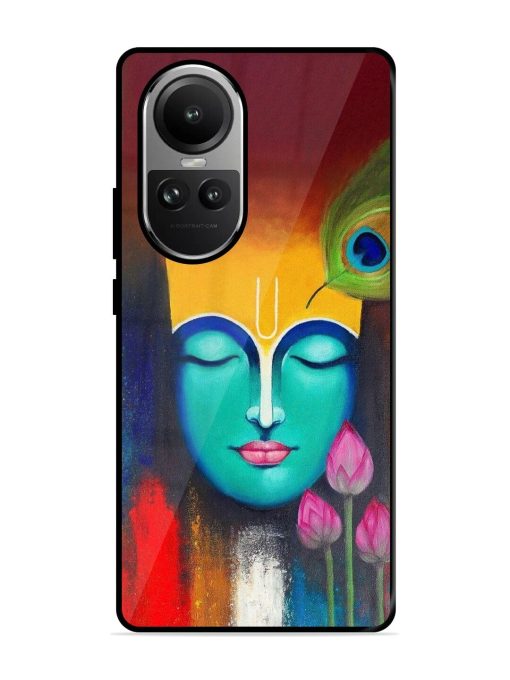 Divine Tranquility: The Face Of Krishna Glossy Soft Edge Case for Oppo Reno 10 (5G) Chachhi