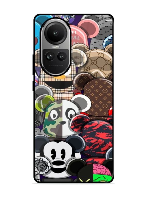 Streetwear Bearbrick Extravaganza Glossy Soft Edge Case for Oppo Reno 10 (5G)