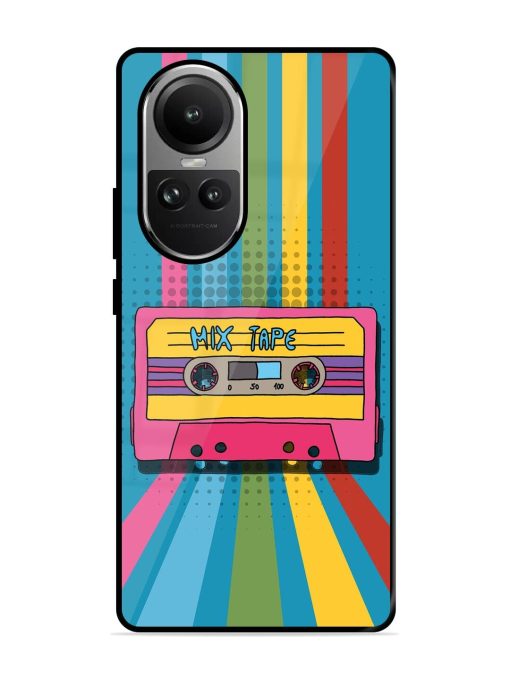 Retro Cassette Tapes Glossy Soft Edge Case for Oppo Reno 10 (5G) Chachhi