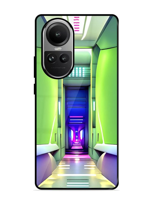 Neon Corridor Glossy Soft Edge Case for Oppo Reno 10 (5G) Chachhi