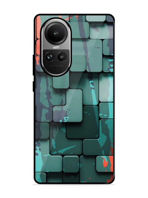 Abstract Geometric Mosaic Glossy Soft Edge Case for Oppo Reno 10 (5G) Chachhi