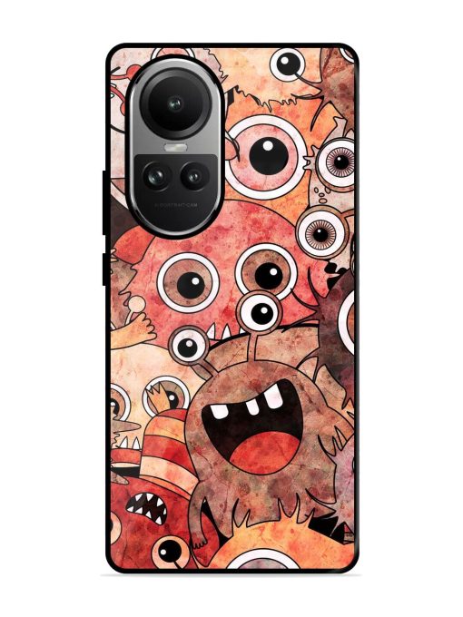 Monster Mash Glossy Soft Edge Case for Oppo Reno 10 (5G) Chachhi