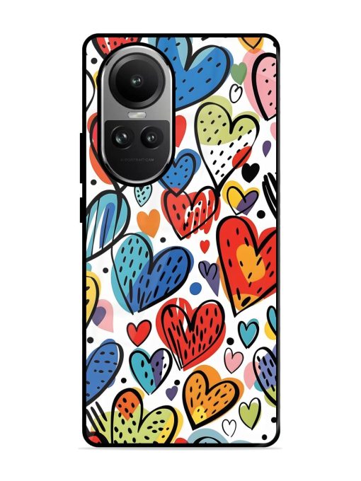 Heartfelt Harmony Glossy Soft Edge Case for Oppo Reno 10 (5G) Chachhi