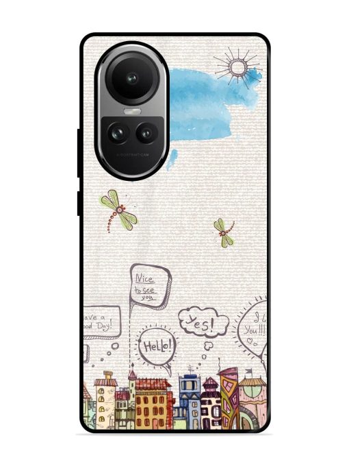 Doodle City Glossy Soft Edge Case for Oppo Reno 10 Pro (5G) Chachhi