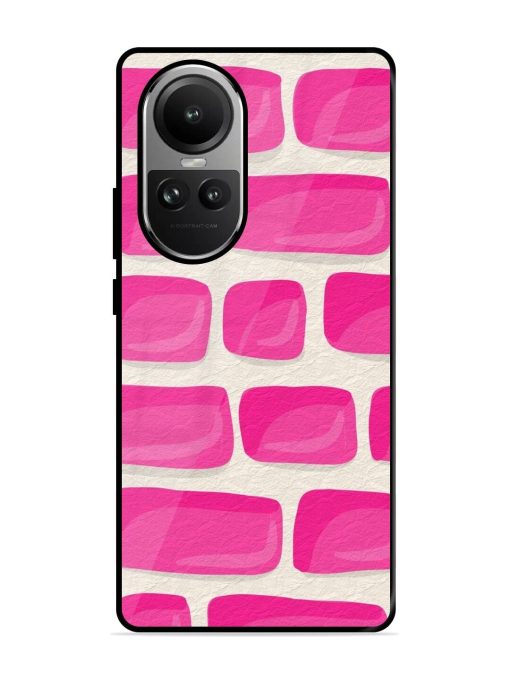 Pink Brick Wall Glossy Soft Edge Case for Oppo Reno 10 Pro (5G) Chachhi