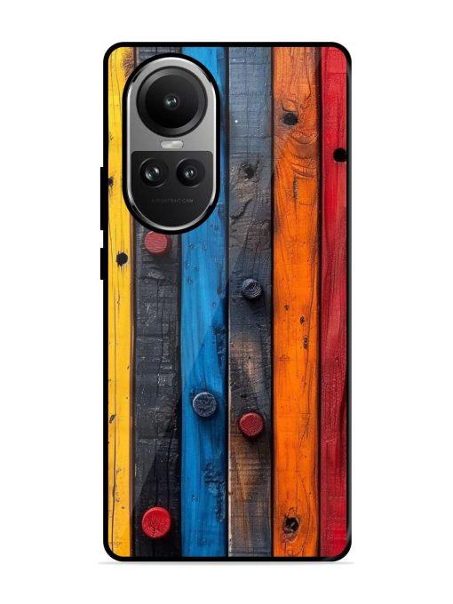 Rainbow Plank Glossy Soft Edge Case for Oppo Reno 10 Pro (5G) Chachhi