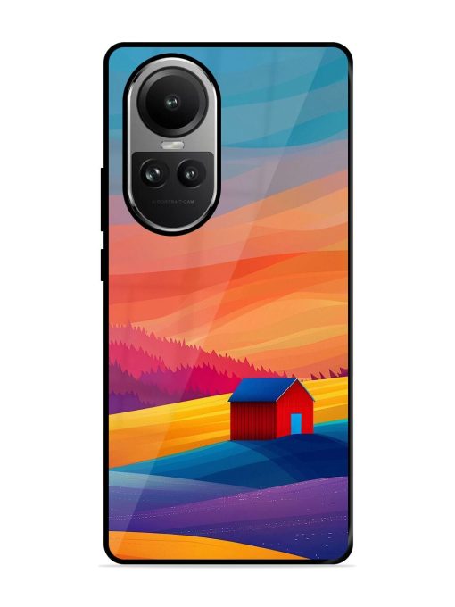 Sunset Solitude Glossy Soft Edge Case for Oppo Reno 10 Pro (5G) Chachhi