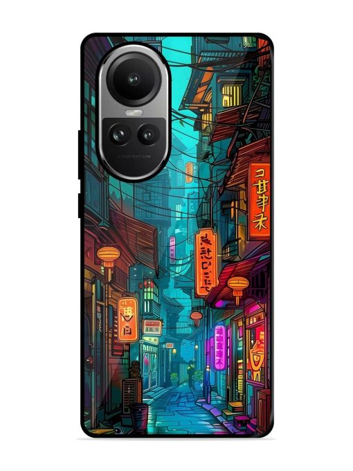 Neon Nightscape Glossy Soft Edge Case for Oppo Reno 10 Pro (5G) Chachhi