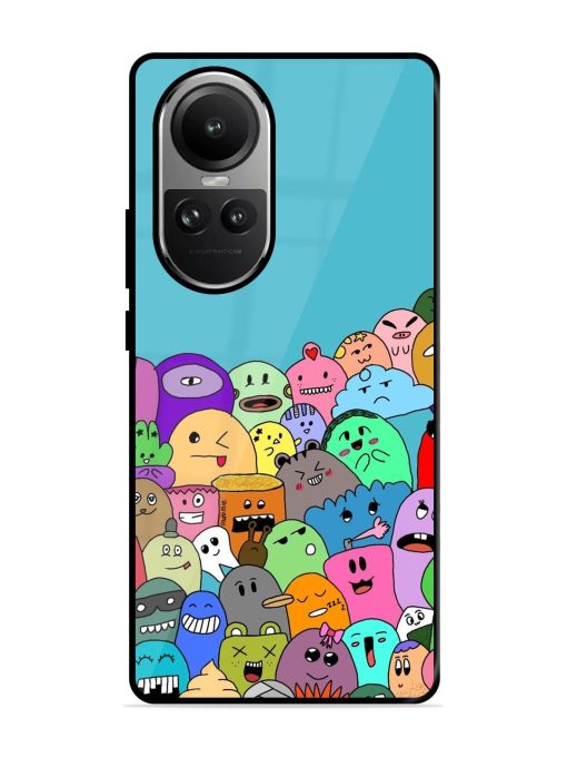 Monster Mash Glossy Soft Edge Case for Oppo Reno 10 Pro (5G) Chachhi