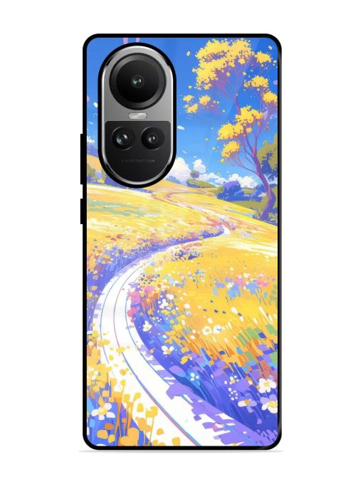 Vibrant Spring Meadow Glossy Soft Edge Case for Oppo Reno 10 Pro (5G) Chachhi