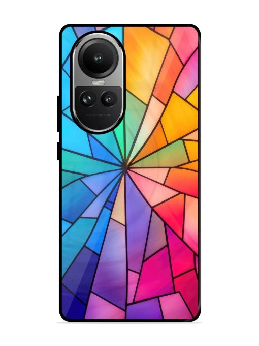 Stained Glass Kaleidoscope Of Colors Glossy Soft Edge Case for Oppo Reno 10 Pro (5G)