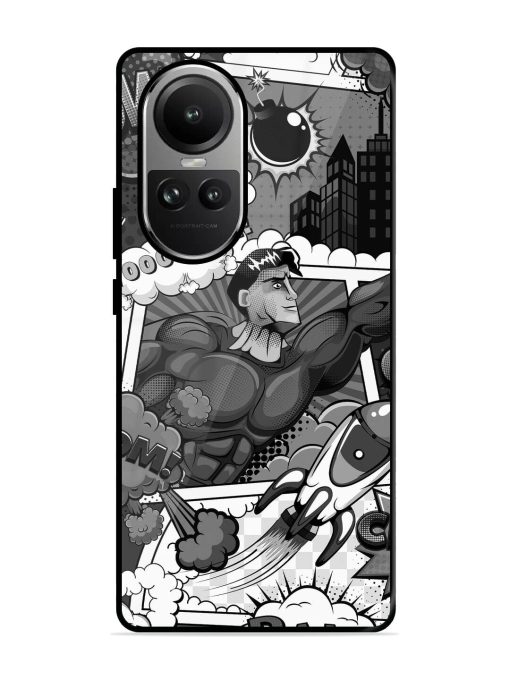 Comic Book Chaos Glossy Soft Edge Case for Oppo Reno 10 Pro (5G) Chachhi