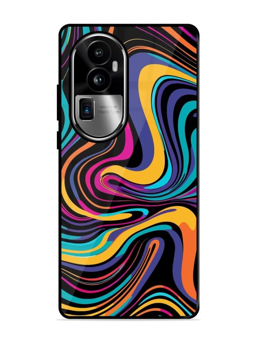 Psychedelic Swirl Glossy Soft Edge Case for Oppo Reno 10 Pro Plus (5G) Chachhi