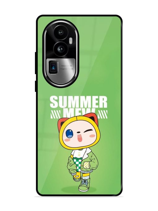 Purrfect Summer Glossy Soft Edge Case for Oppo Reno 10 Pro Plus (5G) Chachhi