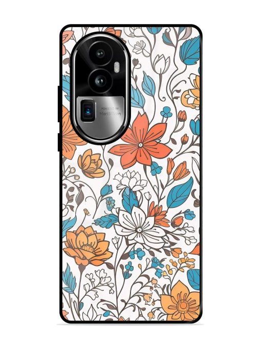 Floral Symphony Glossy Soft Edge Case for Oppo Reno 10 Pro Plus (5G) Chachhi