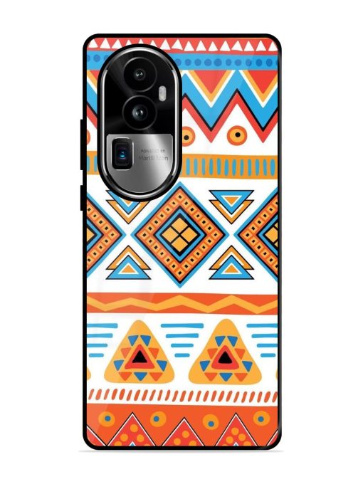 Vibrant Tribal Pattern Glossy Soft Edge Case for Oppo Reno 10 Pro Plus (5G) Chachhi