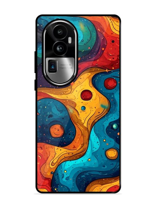 Cosmic Swirl Glossy Soft Edge Case for Oppo Reno 10 Pro Plus (5G) Chachhi