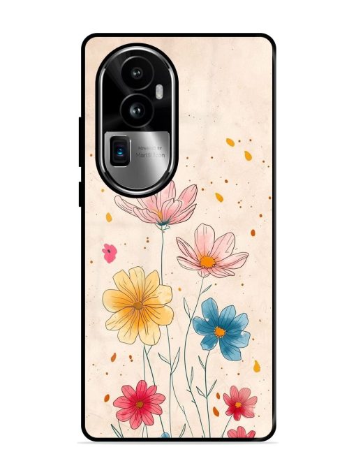 Delicate Bloom Glossy Soft Edge Case for Oppo Reno 10 Pro Plus (5G)