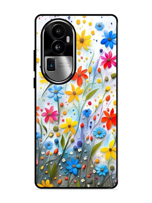 Vibrant Floral Glossy Soft Edge Case for Oppo Reno 10 Pro Plus (5G) Chachhi