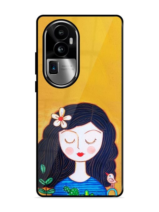 Girl Illustration Glossy Soft Edge Case for Oppo Reno 10 Pro Plus (5G) Chachhi