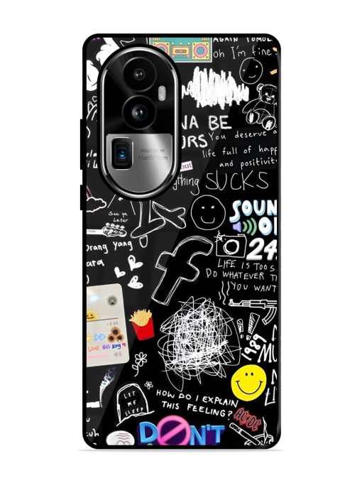 Doodle Diary Glossy Soft Edge Case for Oppo Reno 10 Pro Plus (5G) Chachhi