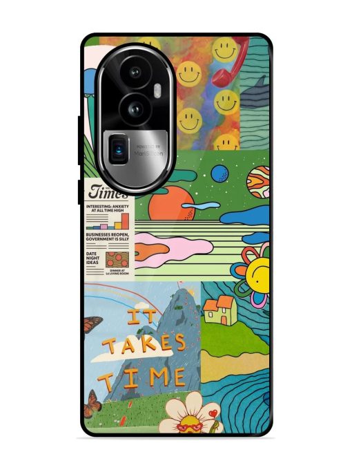 Groovy Vibes Glossy Soft Edge Case for Oppo Reno 10 Pro Plus (5G) Chachhi