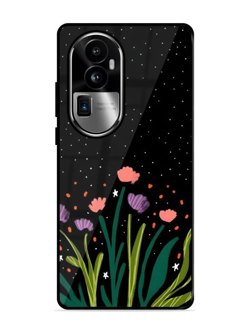 Midnight Bloom Glossy Soft Edge Case for Oppo Reno 10 Pro Plus (5G) Chachhi