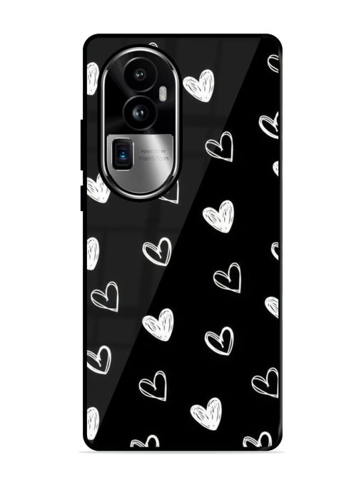 Scattered Hearts Glossy Soft Edge Case for Oppo Reno 10 Pro Plus (5G) Chachhi