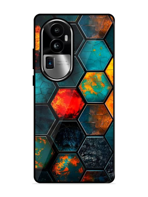 Hexagon Hive Glossy Soft Edge Case for Oppo Reno 10 Pro Plus (5G) Chachhi