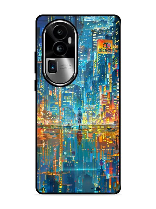 Neon Metropolis Glossy Soft Edge Case for Oppo Reno 10 Pro Plus (5G) Chachhi