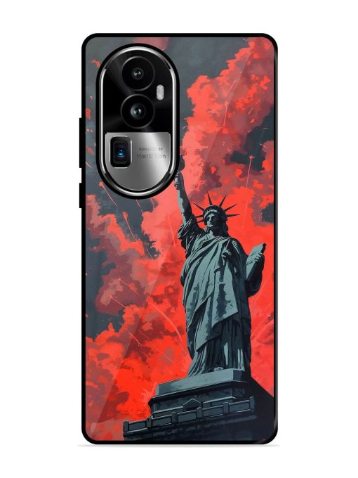 Lady Liberty'S Firework Finale Glossy Soft Edge Case for Oppo Reno 10 Pro Plus (5G) Chachhi