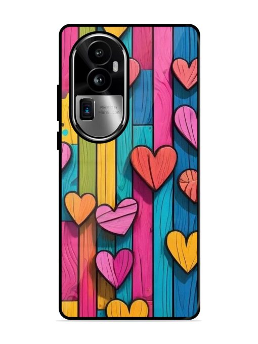 Rainbow Of Hearts Glossy Soft Edge Case for Oppo Reno 10 Pro Plus (5G) Chachhi