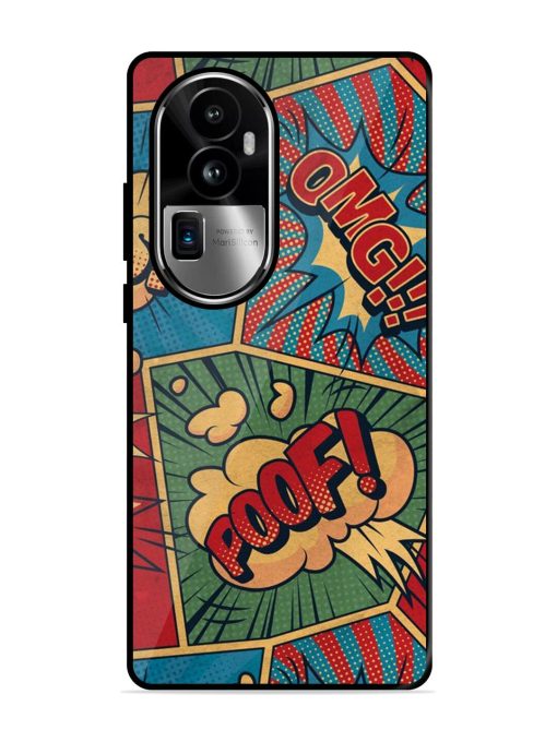 Comic Book Chaos Glossy Soft Edge Case for Oppo Reno 10 Pro Plus (5G) Chachhi