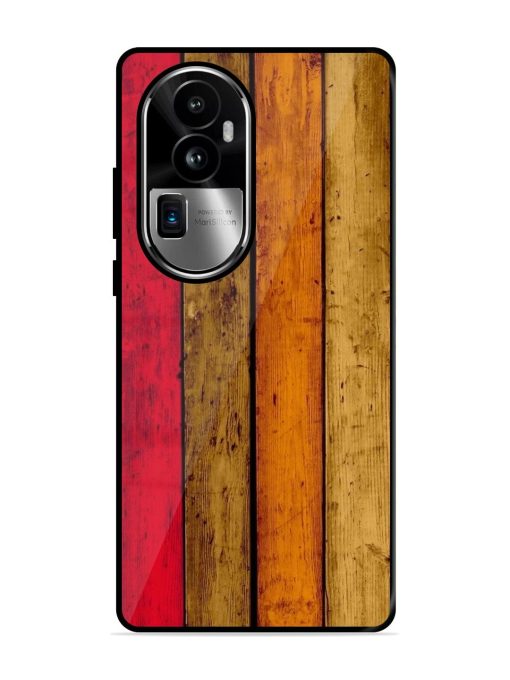 Colorful Woodgrain Glossy Soft Edge Case for Oppo Reno 10 Pro Plus (5G)