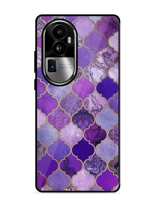 Purple Mosaic Magic Glossy Soft Edge Case for Oppo Reno 10 Pro Plus (5G) Chachhi