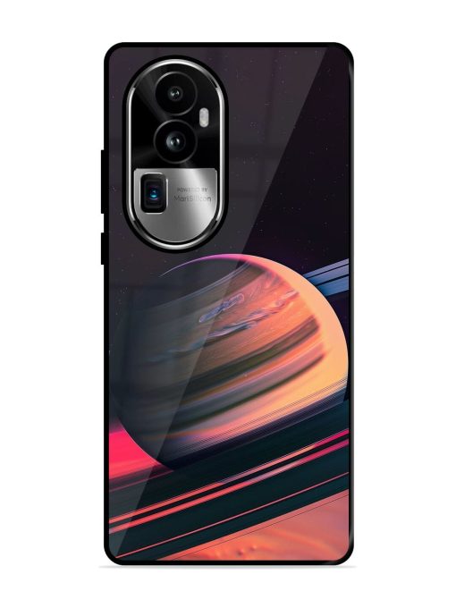 Neon Saturn Glossy Soft Edge Case for Oppo Reno 10 Pro Plus (5G) Chachhi