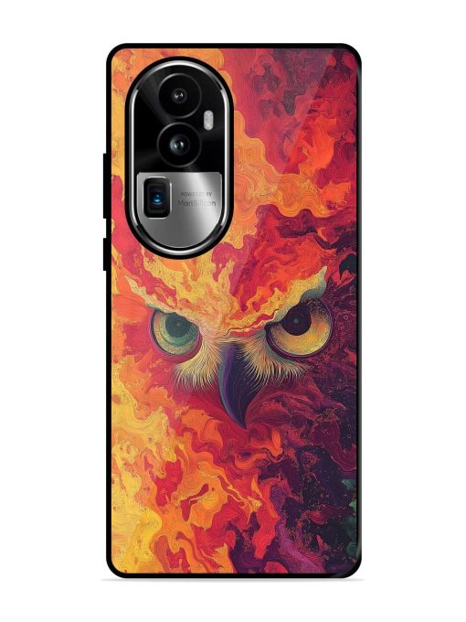 Fiery Owl Glossy Soft Edge Case for Oppo Reno 10 Pro Plus (5G) Chachhi